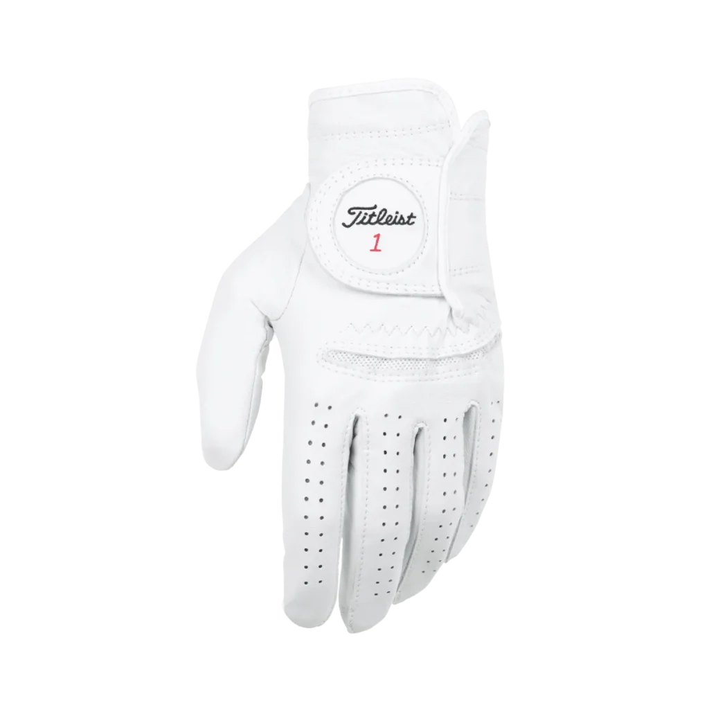 Găng tay golf nữ Titleist Perma-Soft – Pearl (trắng ngọc trai)