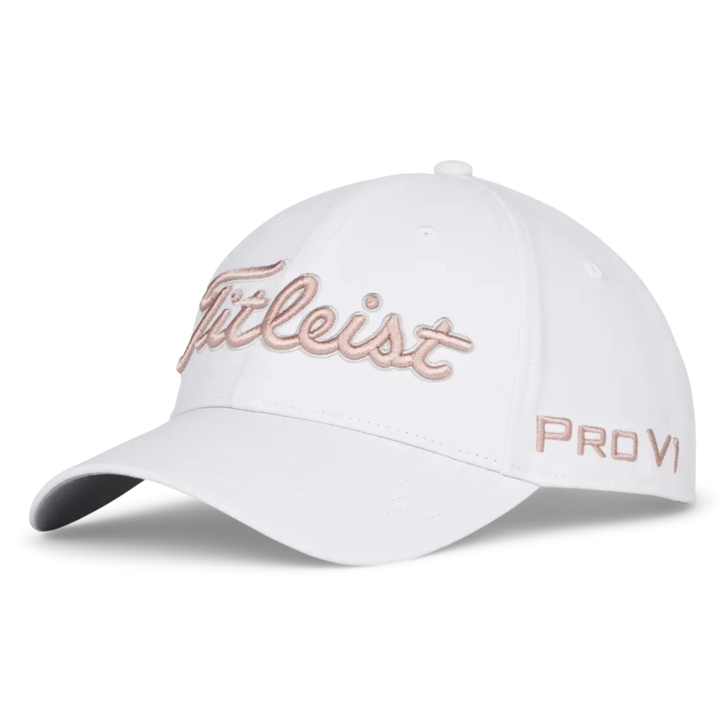 Titleist Tour Performance Hat – White/Soft Pink/Marble