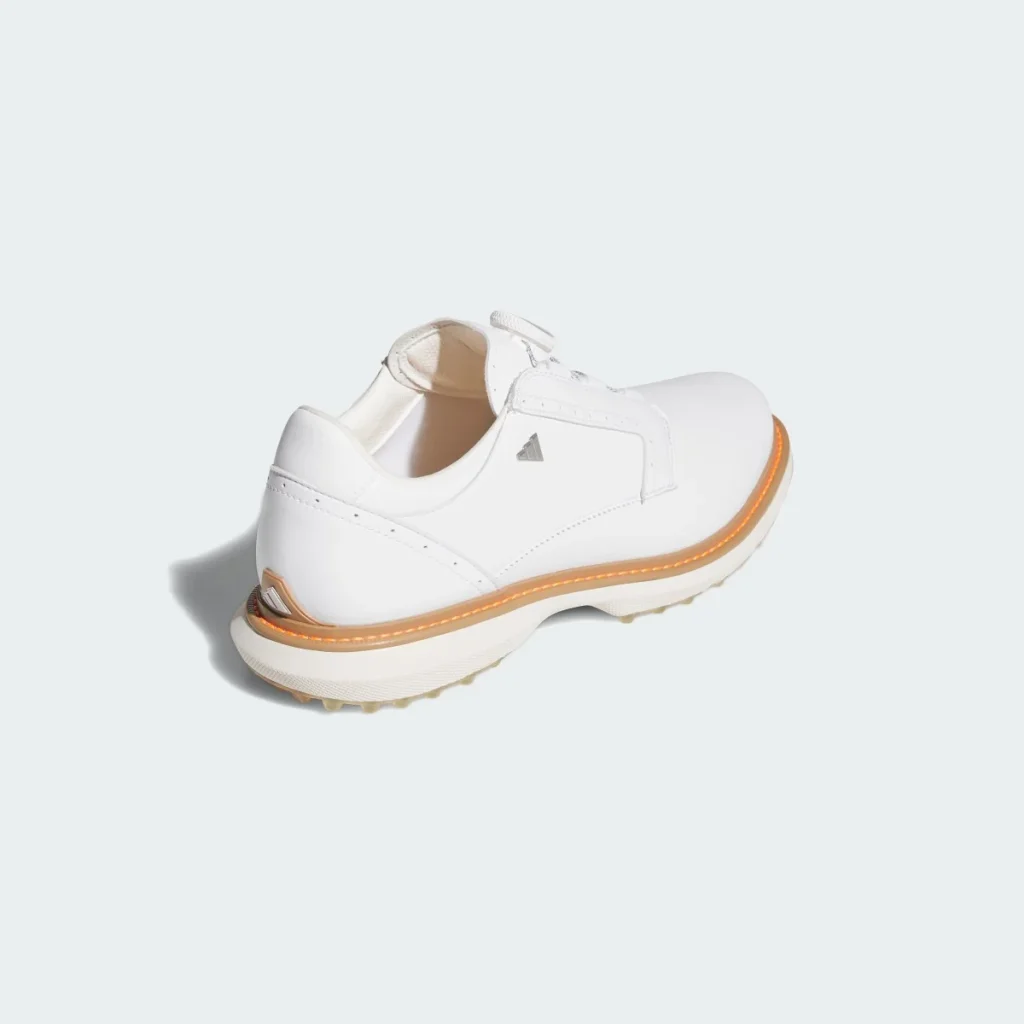 adidas Giày Golf Đinh Liền MC70 BOA – Unisex – Cloud White / Cardboard / Ice Tangerine