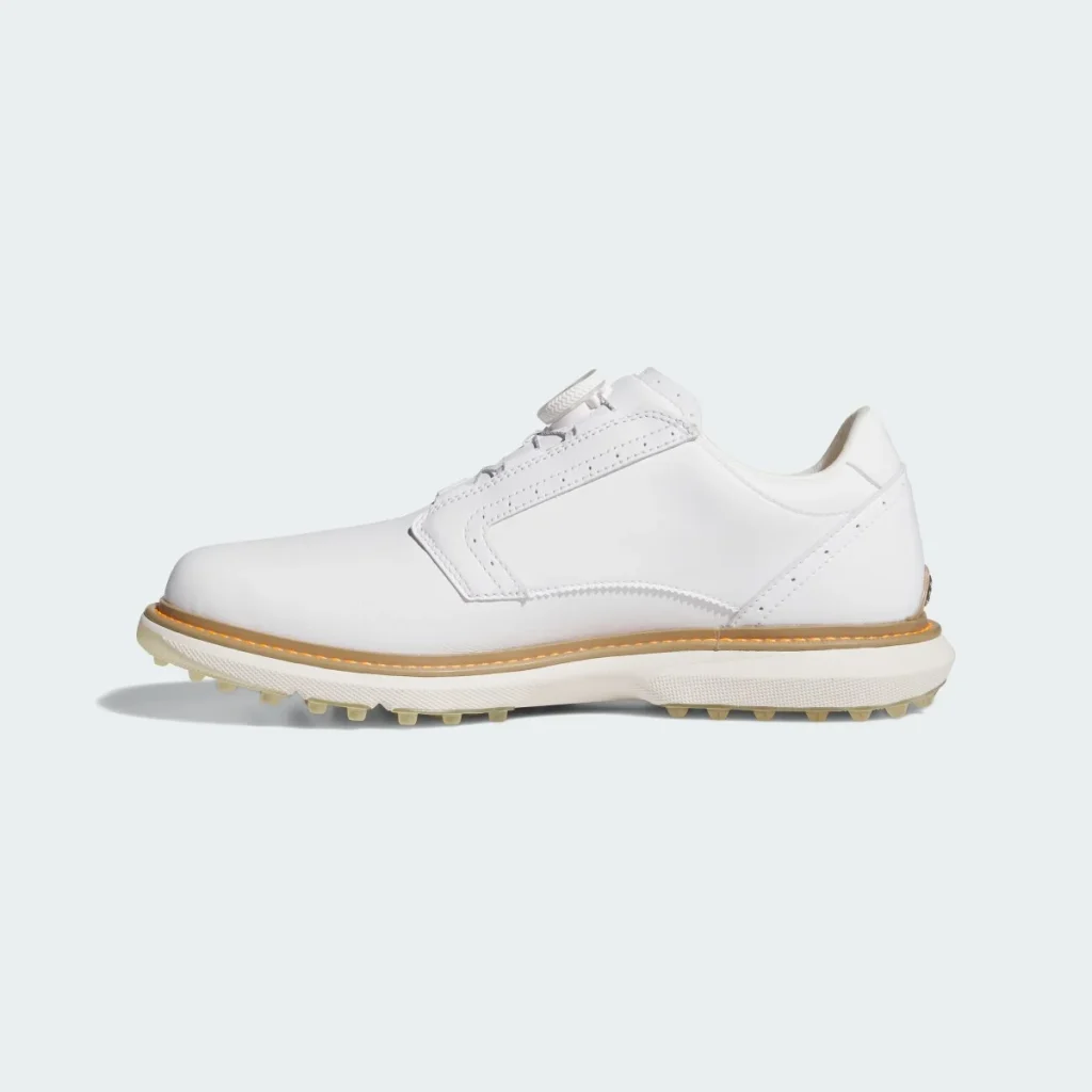 adidas Giày Golf Đinh Liền MC70 BOA – Unisex – Cloud White / Cardboard / Ice Tangerine