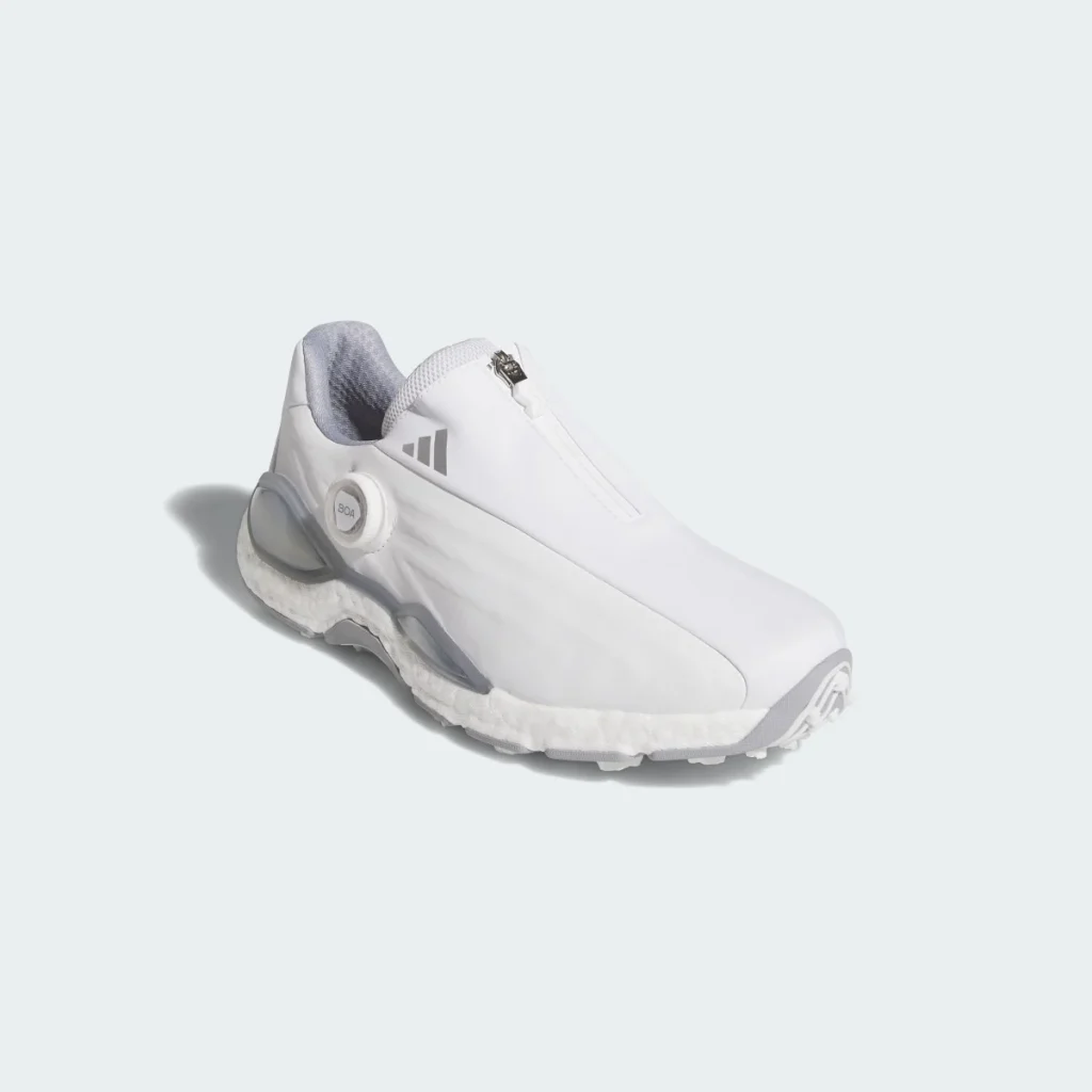 adidas Giày Golf Đinh Liền Codechaos 27 BOA – Nam – Cloud White / Silver Metallic / Halo Silver