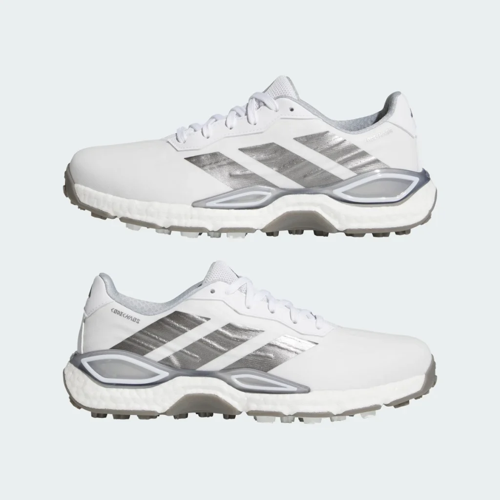 adidas Giày Golf Đinh Liền Codechaos 27 – Nam – Cloud White / Iron Metallic / Silver Metallic