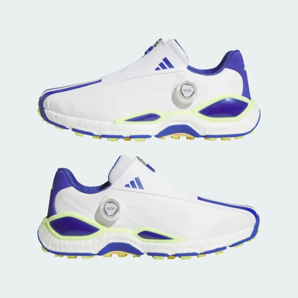 adidas Giày Golf Đinh Liền Codechaos 27 BOA – Nam – Cloud White / Dual Indigo / Frozen Lemon