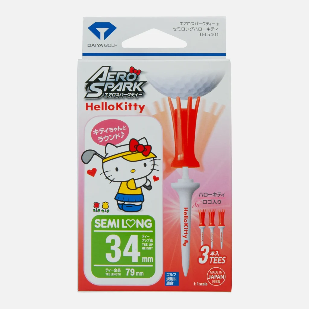 Tee Golf Daiya Aero Spark Semi Long Hello Kitty