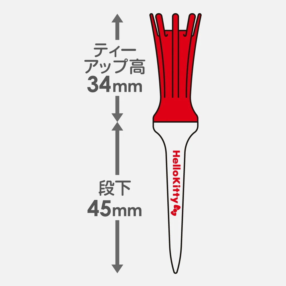 Tee Golf Daiya Aero Spark Semi Long Hello Kitty